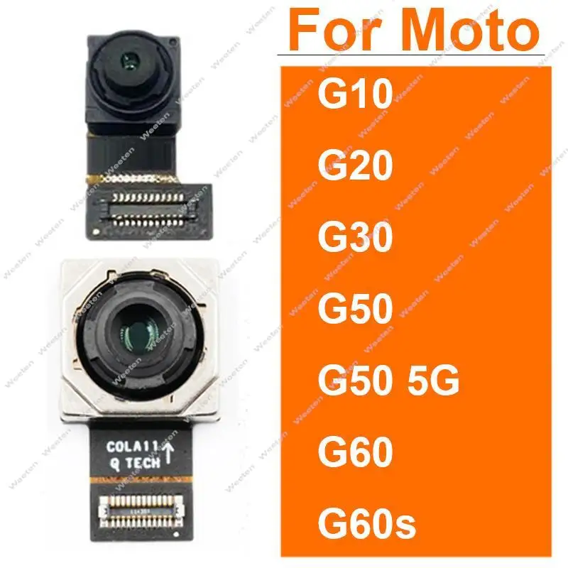 Front Rear Main Camera For Motorola MOTO G60 60S G50 G30 G20 G10 Front Selfie Facing Back Primary Camera Flex Cable Parts