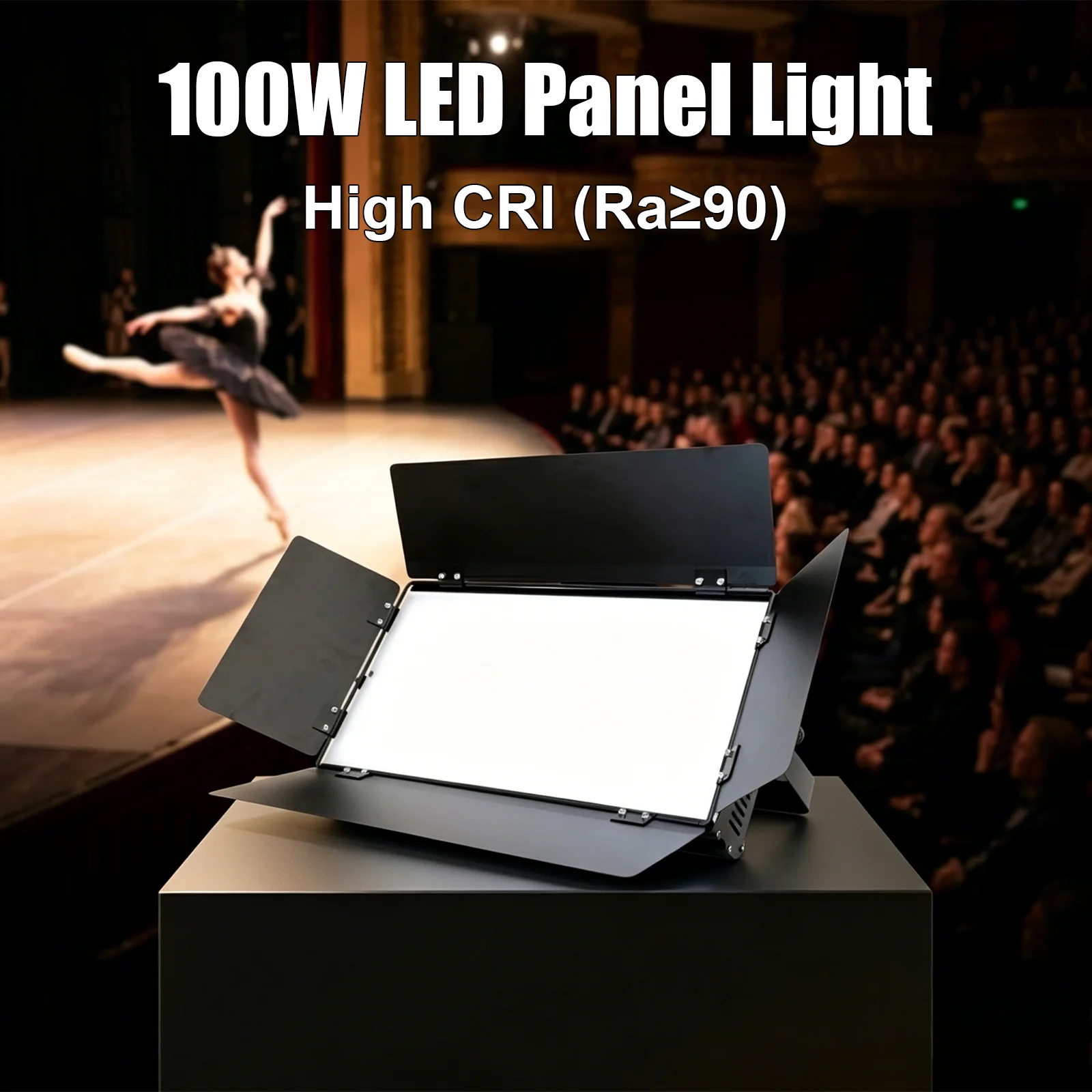 150W LED Soft Panel Video Light DMX512 Studio Lighting TV Photography Broadcast Film Conference Event Show Warm White 90 CRI
