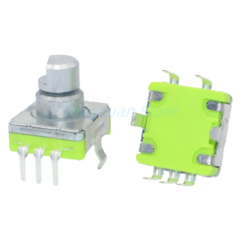 5pcs Encoder Switch EC11 With Push Button Switch 20 Position Rotary Encoder Code Switch 5pins Plug-in Type 8mm Half Shaft