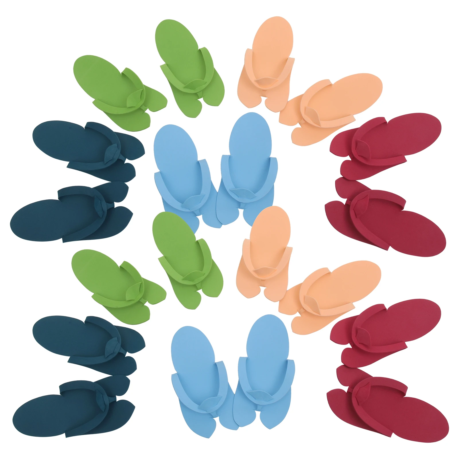 

12 Pairs Disposable EVA Slippers Comfortable Pedicure Salon Travel Hotel Spa Single Use Universal Size Anti Fungal for Home