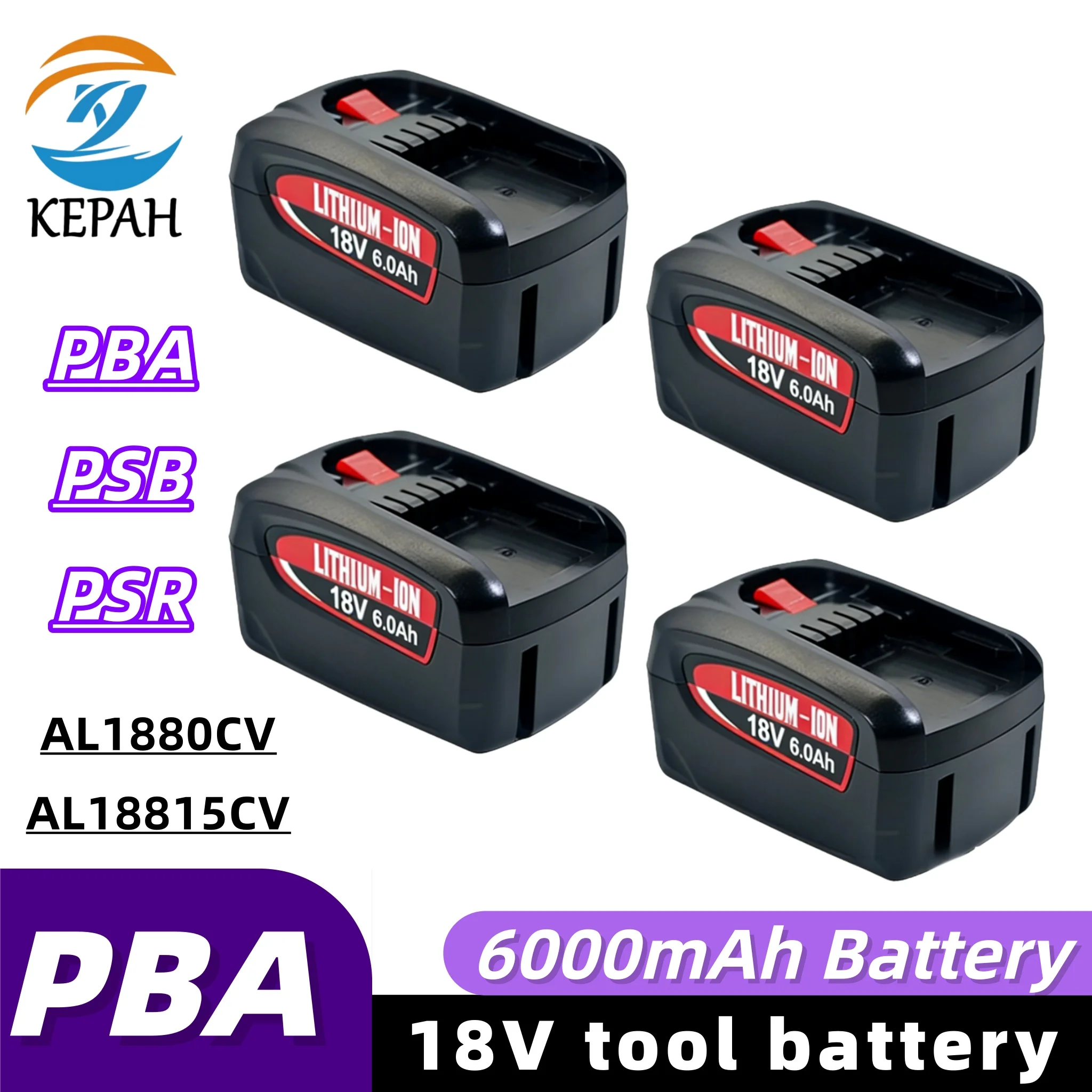

Аккумулятор PBA 18V, новый, 6.0Ач, для дома и сада, совместим с PBA PSB PSR 18V, для электроинструментов, AL1880CV AL18815CV