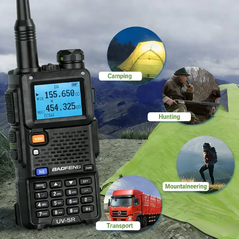 1/2PCS BAOFENG Ham Radio Handheld UV-5R Long Range Rechargeable Two Way Radio Walkie Talkies for Camping Hunting Survival