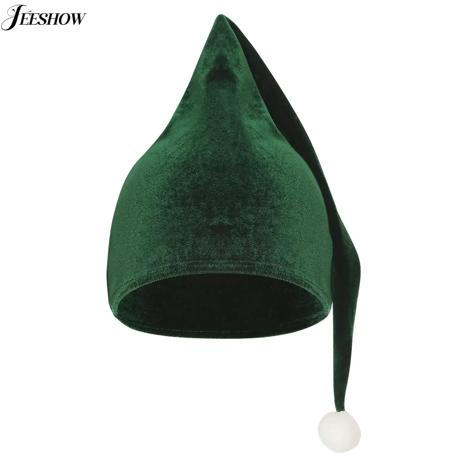 

Женские рождественские шапки эльфа, белые бархатные шапки Санта-Клауса с помпоном, рождественские праздничные подарки, аксессуары для косплея на Рождество, Хэллоуин