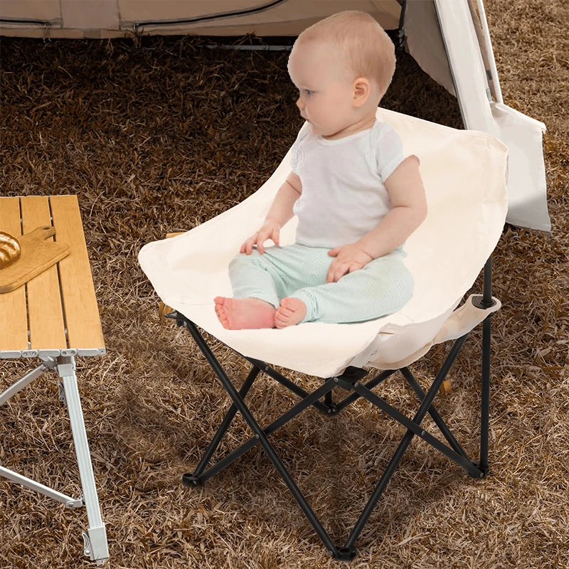 Silla plegable ligera y portátil, asiento pequeño de Luna para acampar al aire libre, viajar, pescar, playa, tumbona para niños, senderismo y Picnic