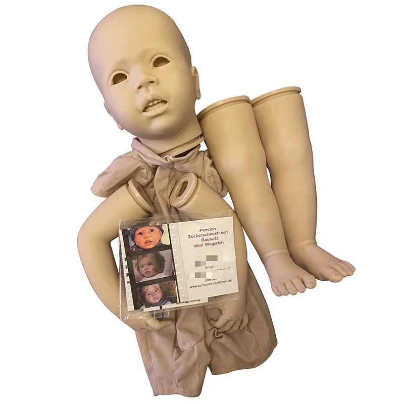 29inch Unpainted Blank DIY Doll Kit Reborn Wini Fresh Color Doll Parts with Cloth Body and Eye Include Newborn Baby Accessory