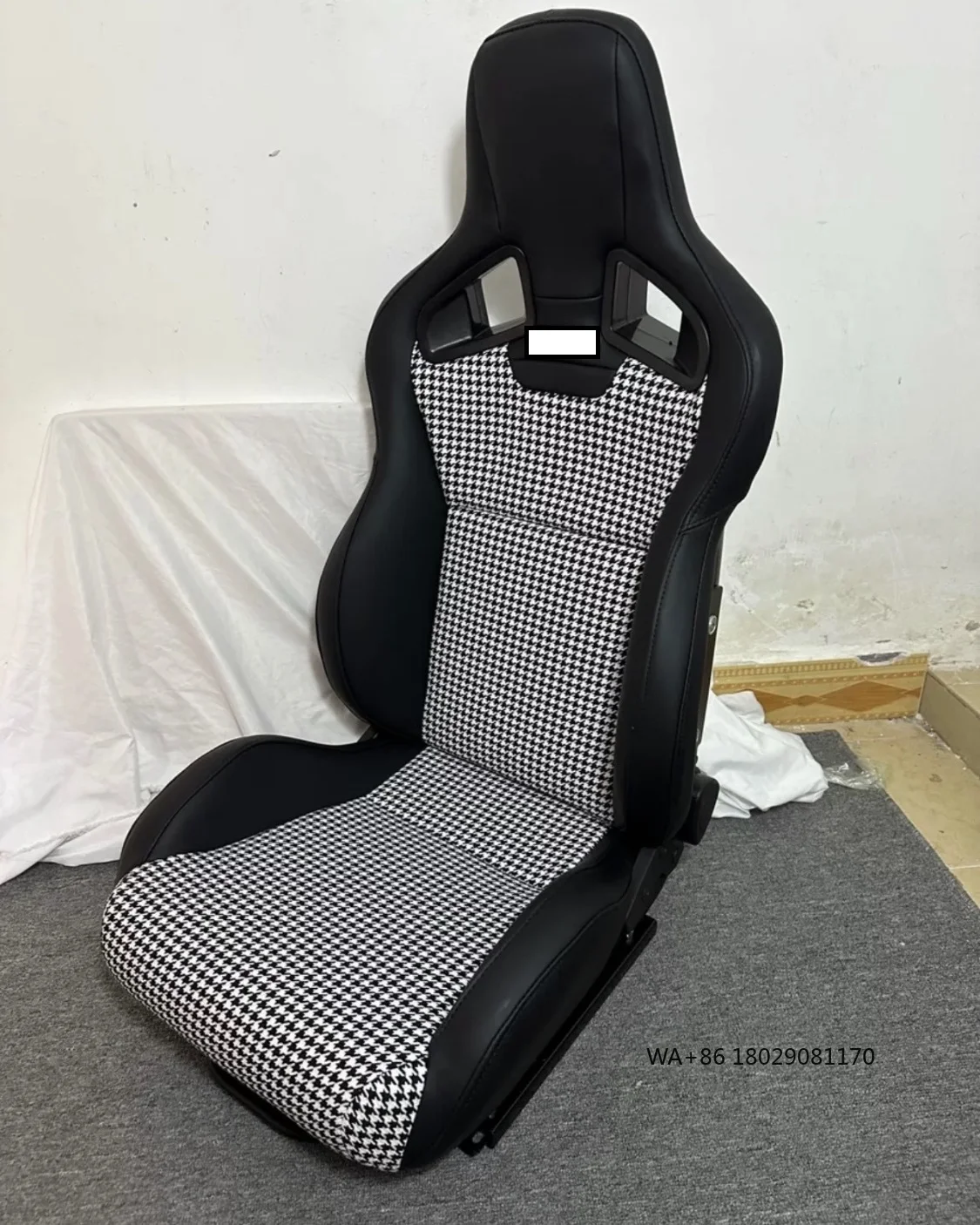 

Custom Logo Reclinable Dual Sliders Universal Suede Racing Bucket Seats Sports Car Seats