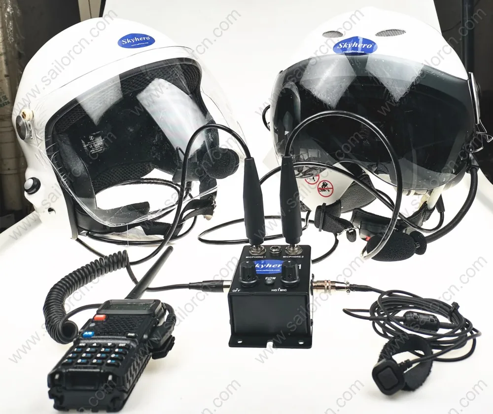 GD-K01-S6 Paramotor Helmet with Intercom, Autogyro Helmet, Open Cockpit Helmet, GD-G-S6