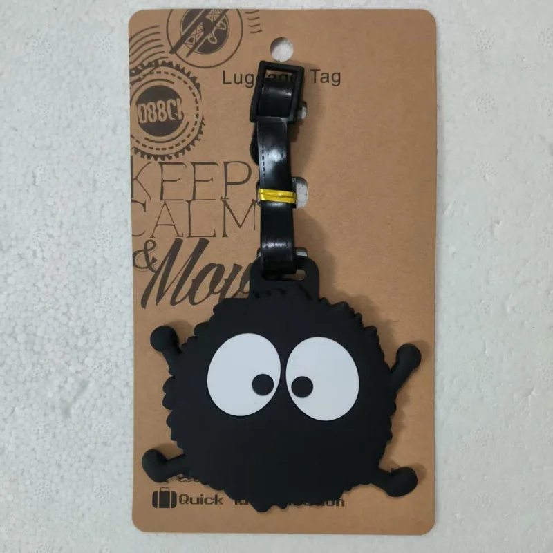 بضائع علامة أمتعة كرات الفحم الأسود الصغيرة هاياو ميازاكي أنمي حقيبة تعريف علامة صغيرة حقيبة ظهر قلادة #4