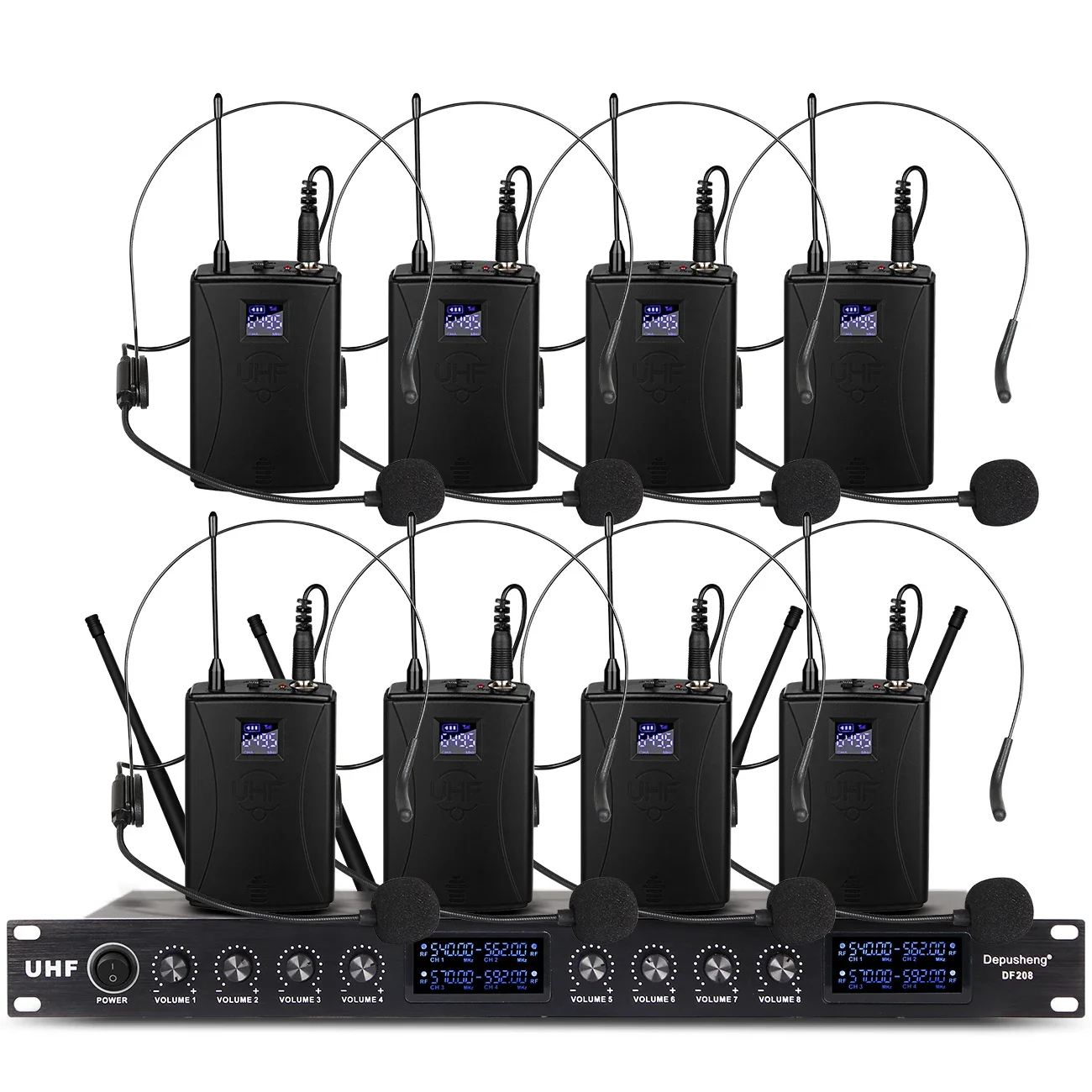 

Biner DF208 Professional Headset Wireless Microphone For Conference Room