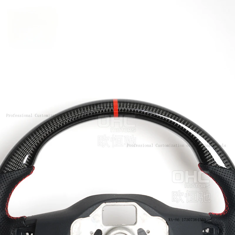 Hot  21-24 for Volkswagen CC steering wheel modification with red positioning line, high-end full-leather sports steering wh view 4