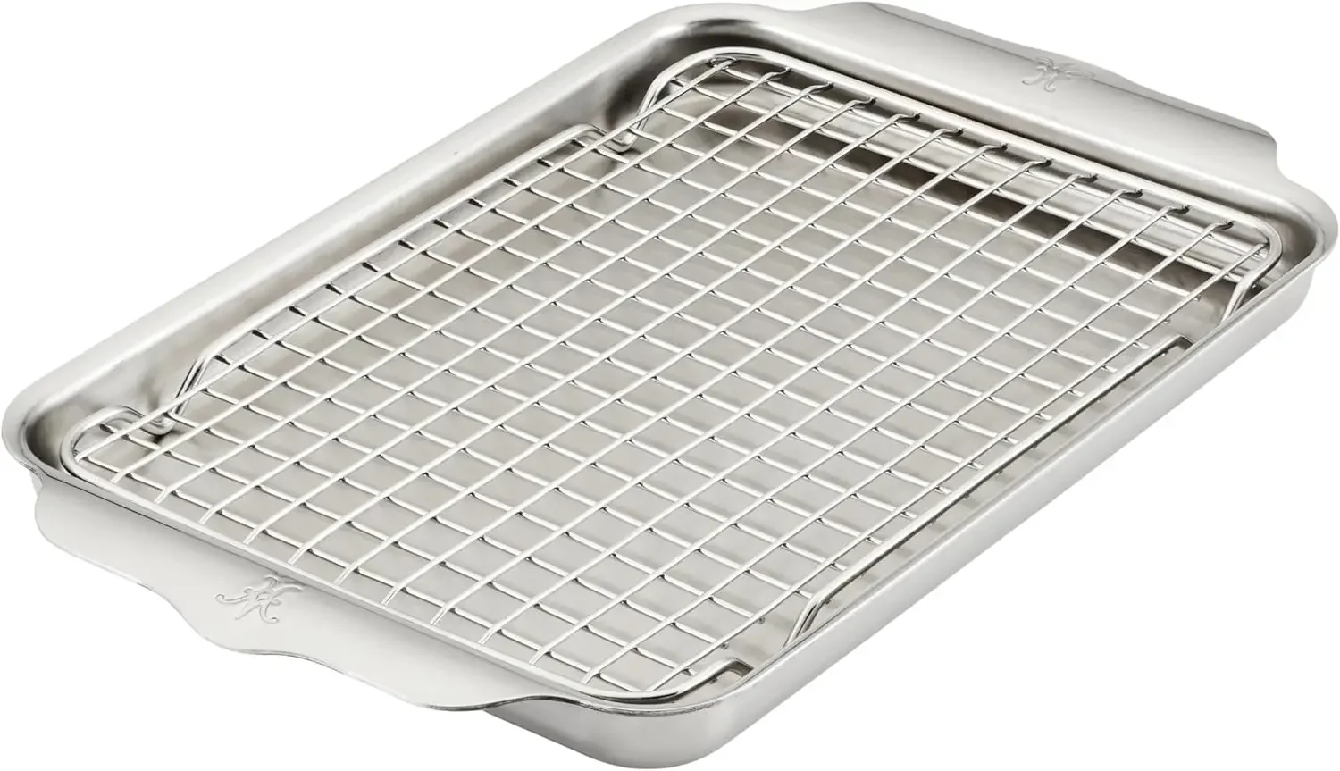

Provisions OvenBond – 9" x 12.5" Tri-ply Quarter Sheet Pan with Stainless Steel Rack