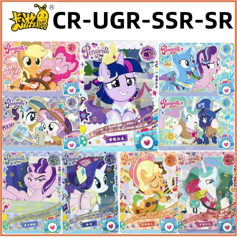 

Original KAYOU My Little Pony Black Back Card CR Series Anime Characters Cute Collection Card Children's Toys Birthday Gift