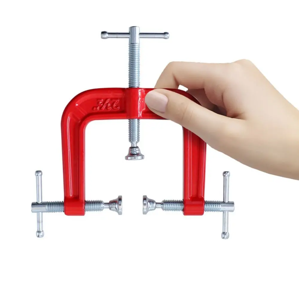 

Strong Intensity 2-1/2” 3 Way Edge Clamp Adjustable Prevents Deformation G-Clamp Woodworking Clamp Iron Stable Fixing Clip DIY