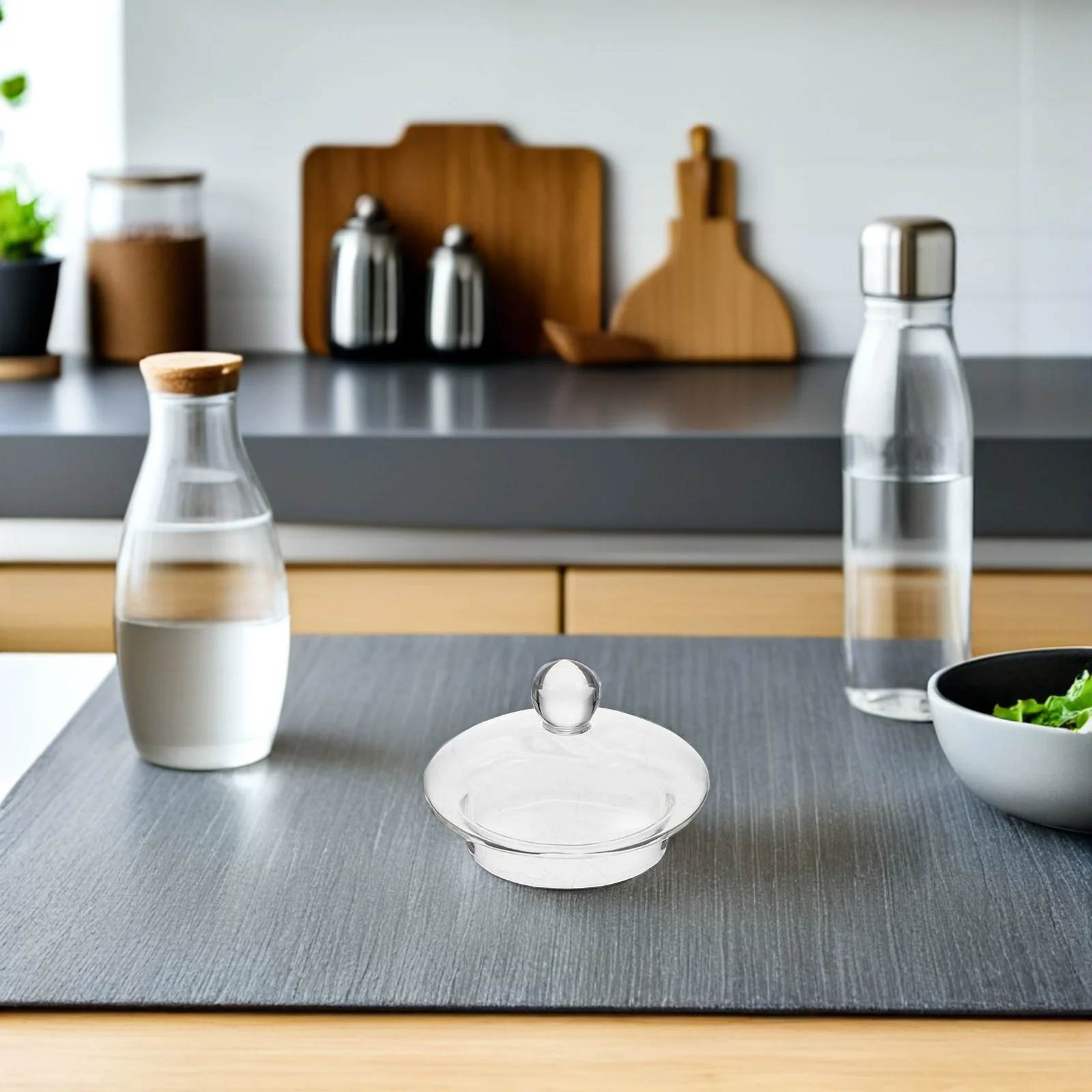 

Transparent Glass Lid for Teapot Replacement Heat Resistant Cover No Install Needed Simple Use for Home Party Camping