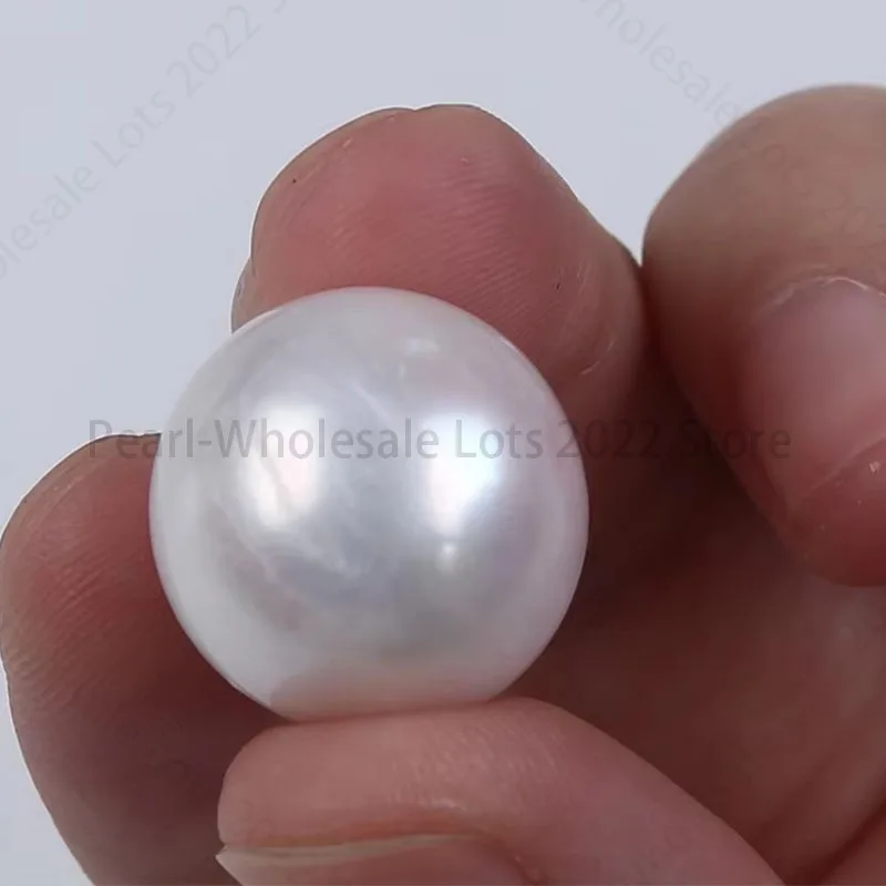 Huge 13-14mm Natural Genuine White Round Loose Pearls Fine Earring Pendant DIY Making Accessories Fashion Jewelry for Women