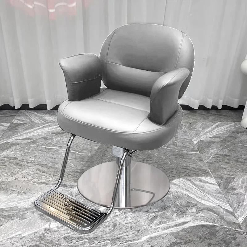 Aesthetic Barber Chair Stylish Cushion Premium Swivel Hairdresser Chair Comfortable Design Silla De Barbero Salon Furniture