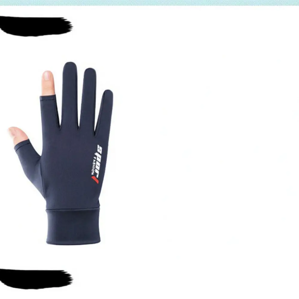 Mens Sunscreen Ice Silk Gloves Touch Screen Half Finger Style Breathable Anti Slip For Outdoor Sports Driving Gear