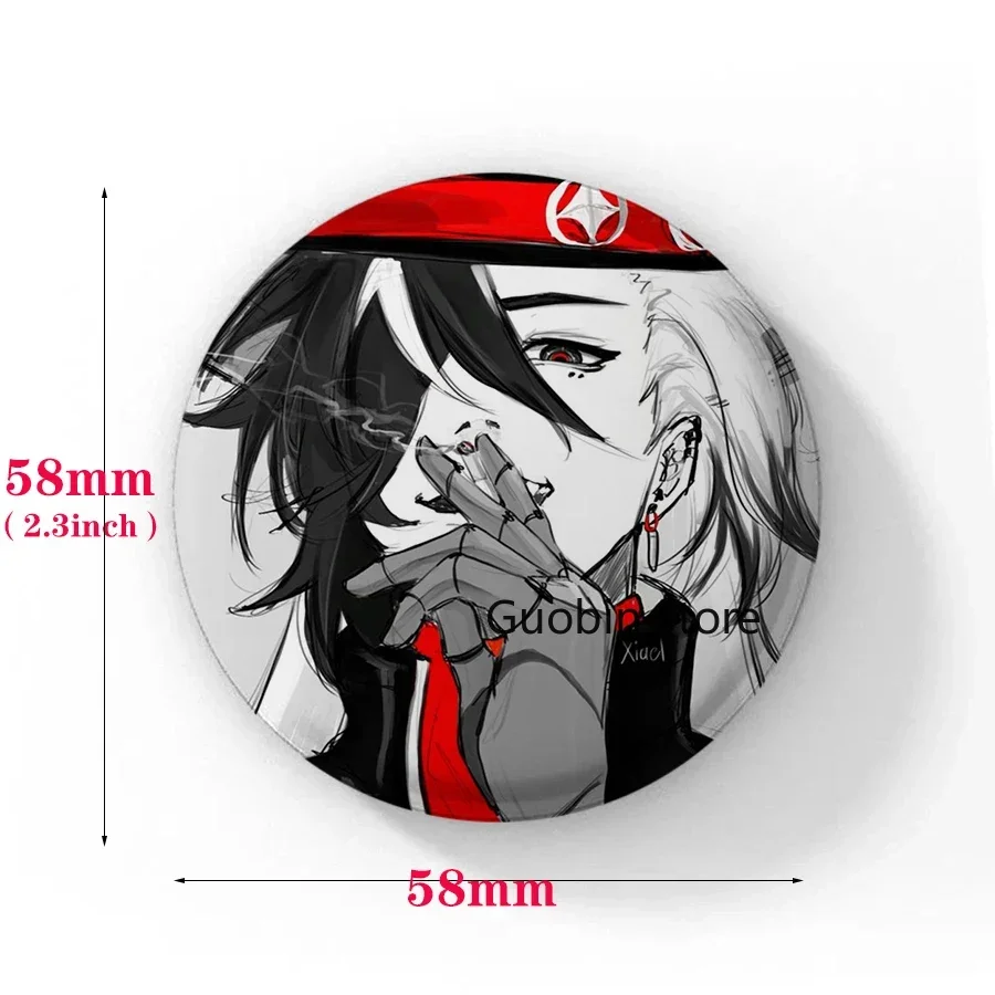 58mm New Anime Game Honkai:Star Rail Character Boothill Button Pin Cute Boothill Fanart Brooch Badge for Gamer and Fans