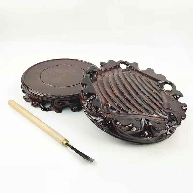 Wooden Handicraft Decorative Base Mini Model Sculpture Decorative Base Teapot Tea Set Display Stand Vase Incense Burner Base