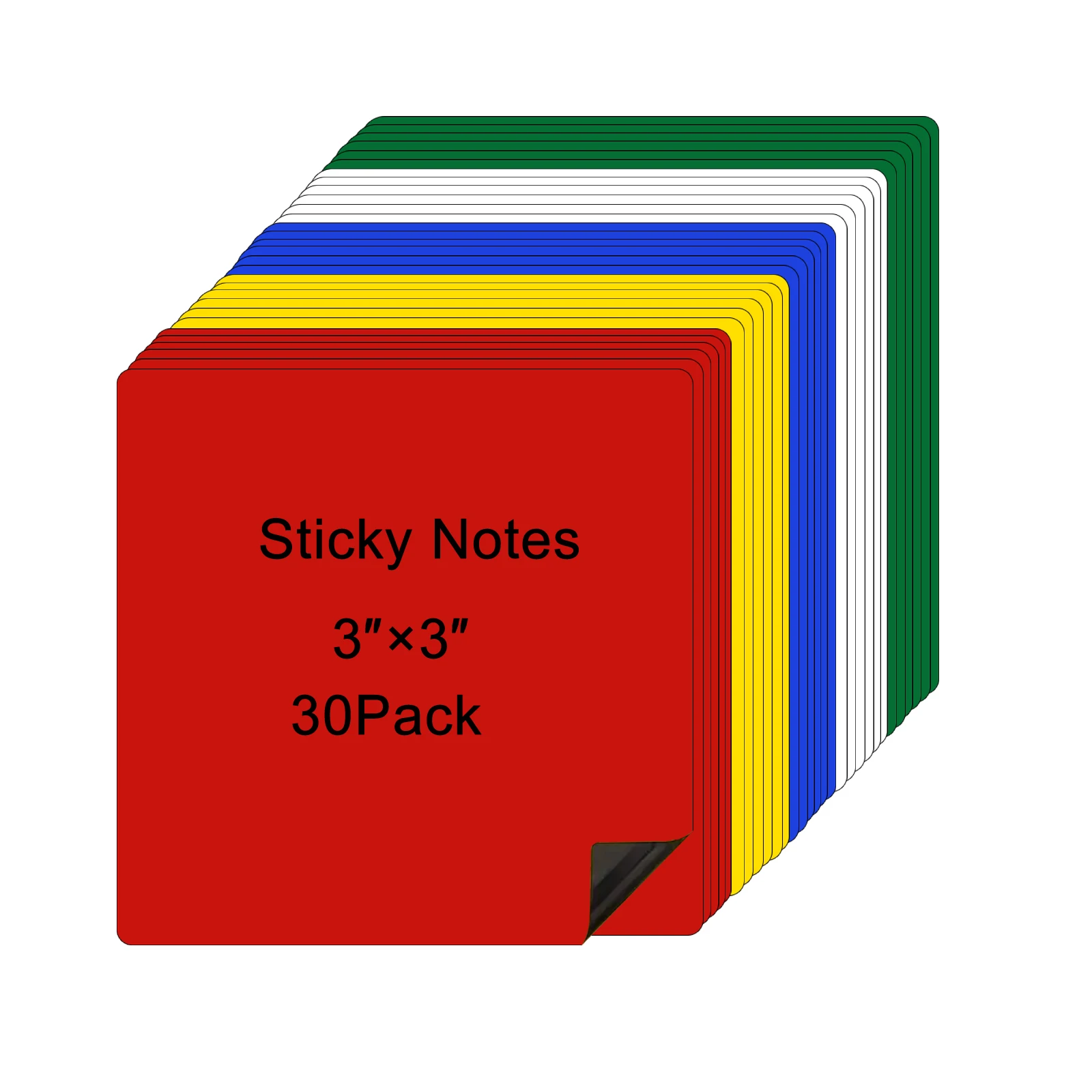 30 Pieces 3"x3" Colorful Magnetic Labels, Waterproof Strips for Fridge Home Office Garage Refrigerator Blank Writable Cards