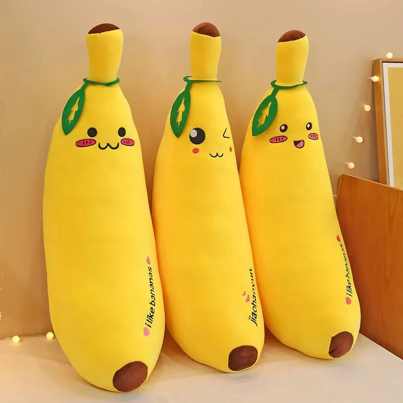 35-70cm Creative Cartoon Banana Plush Pillow Kawaii Sofa Cushion Baby Toy Cute Plush Doll Children Fruit Toys Children Kid Gift