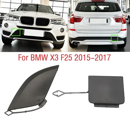Para BMW X3 F25 2015 2016 2017 cubierta de gancho de remolque de parachoques trasero delantero tapa de ojo de transporte de remolque 51127338752 51117338474