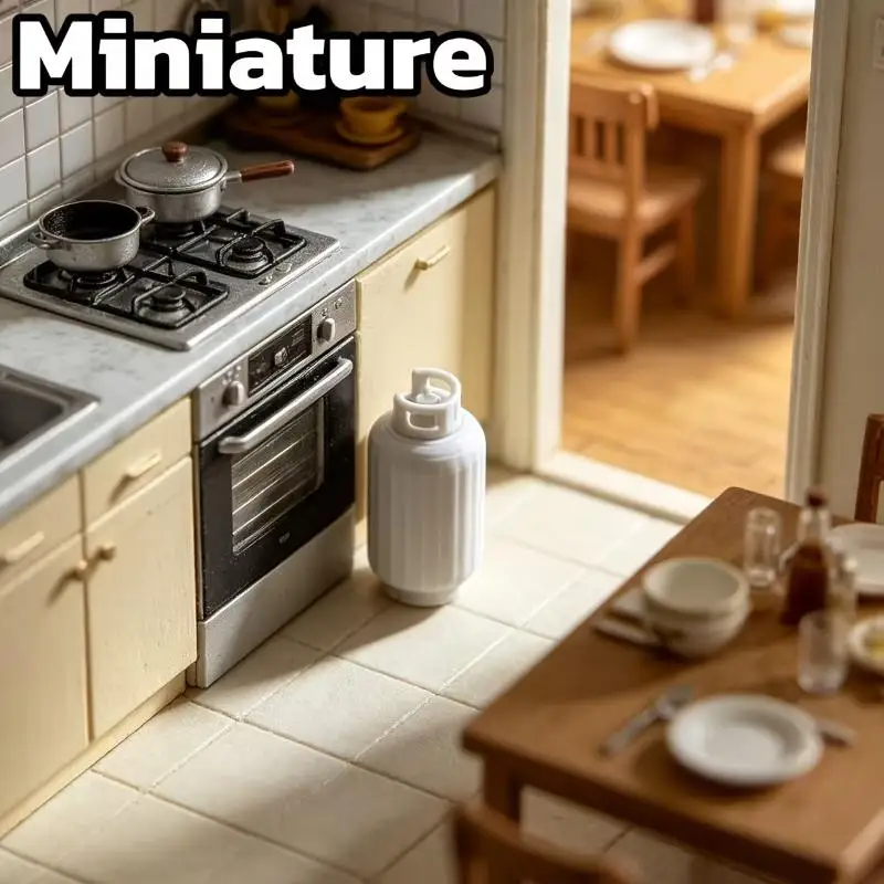 6pcs Mini Dollhouse Gas Tank Models Realistic Exterior Fine Details For Dollhouse Kitchen Decor Mini Scene DIY Projects