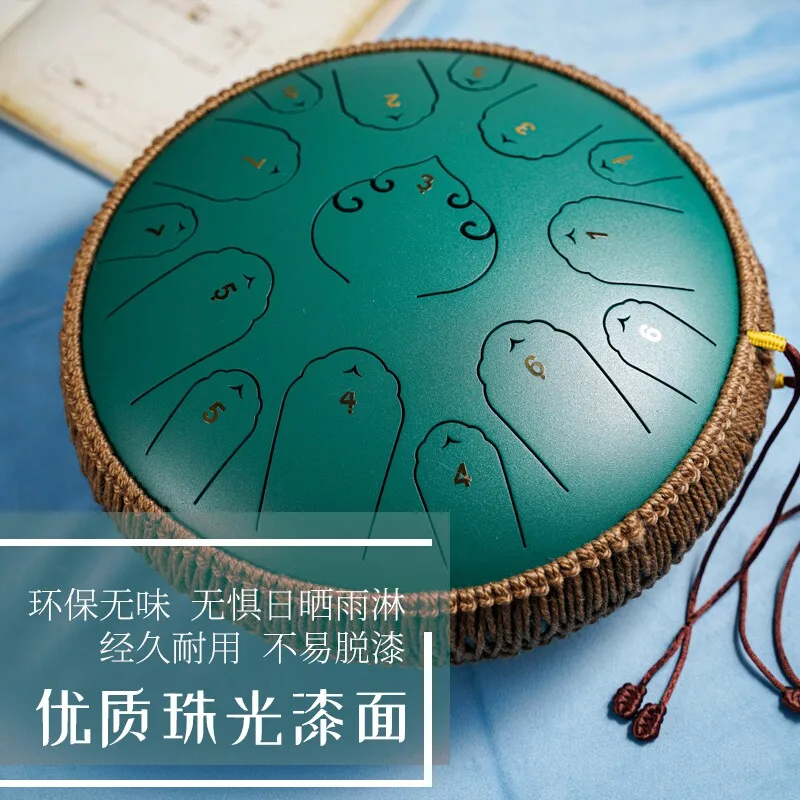 13 inch 15 tone D key ethereal drum steel tongue drum color empty forget worry hand disc percussion instrument