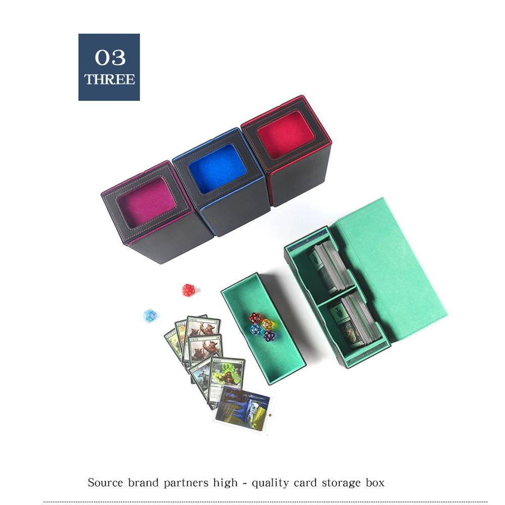 Exquisite large box capacity trade card deck box collection card toy magnetic closed game card storage collection game card cass