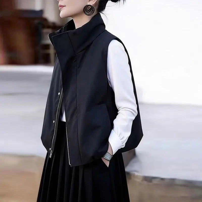 High-Quality Casual Vest Coat Female 2026New Spring Autumn New Sleeveless Jacket Simple Fashion Coat Women Waistcoat Outwear Top