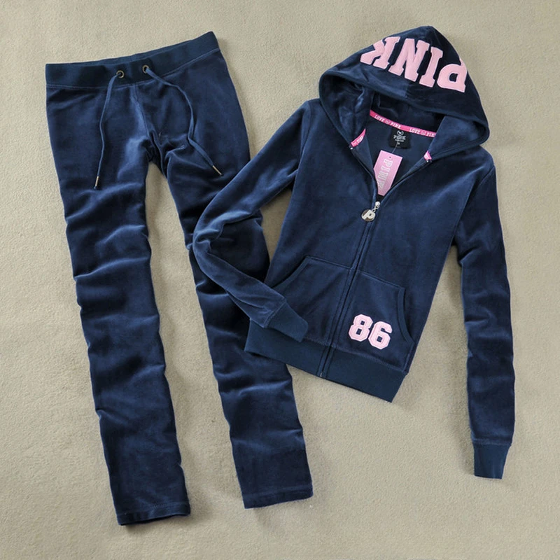 2025 Autumn and Winter Straight Pants Cardigan Hooded Women Sports Leisure Fashion Embroidered Applique Cloth Two-piece Set