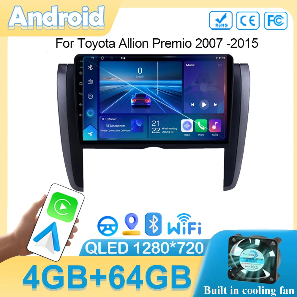 

Android14 Car Radio For Toyota Allion Premio 2007 -2015Navigation Head Unit Stereo Multimedia player Wireless Carplay Auto Video