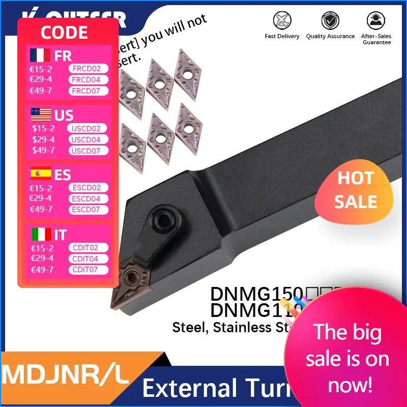 

1 шт. MDJNR1616H11 MDJNR2020K11 MDJNR2525M15 Внешний токарный держатель инструмента DNMG Твердосплавные вставки MDJNR Набор режущих инструментов для токарного станка