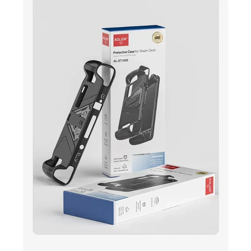 スチームデッキ用耐衝撃保護カバー,キックスタンドtpu,ロッカーキャップ付き強化フィルム,2023