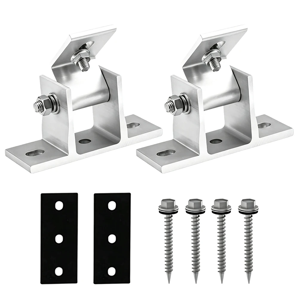 Aluminum Alloy Foot As Shown Solar Panel Bracket High-strength Construction Rust Resistant Treated Two-piece Set Design