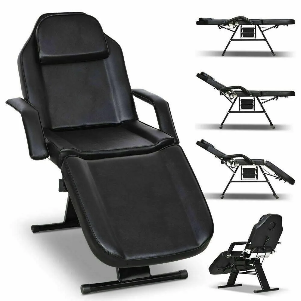 

Adjustable Portable Massage Table Recliner Chair Tattoo Spa Salon Bed w/ Tray