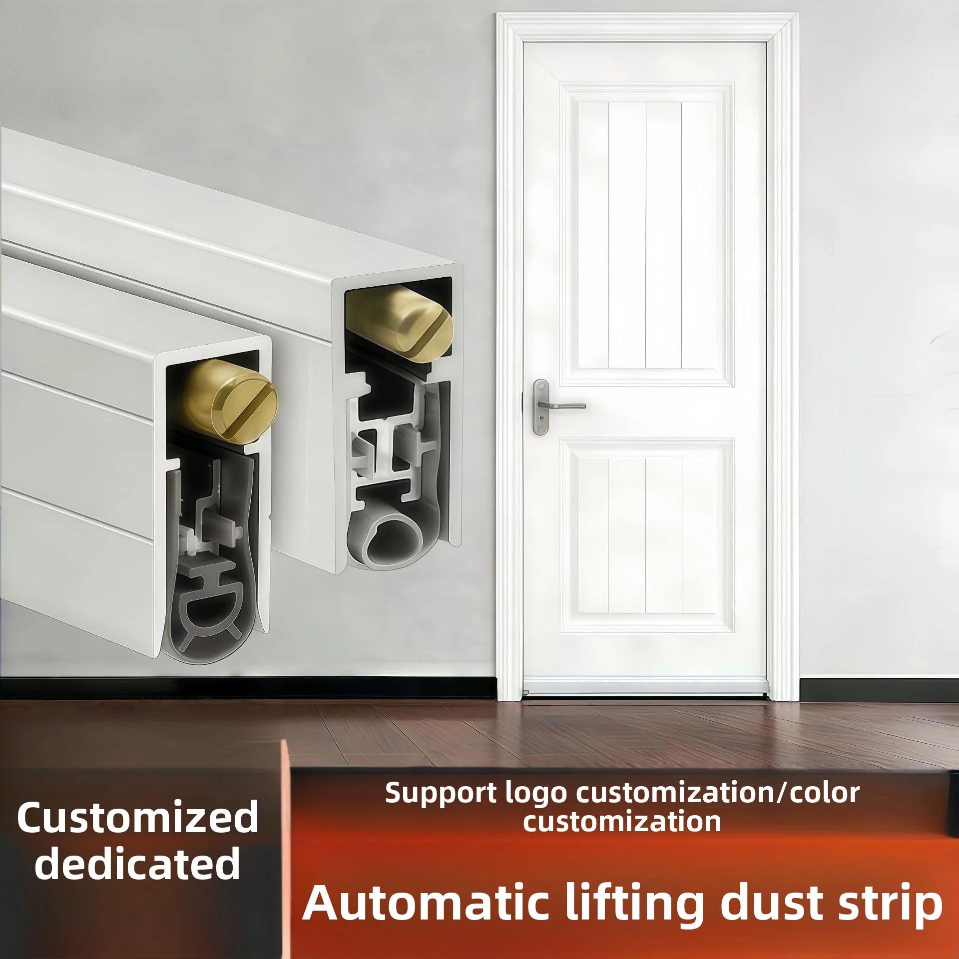 

Automatic Lifting Dust Strip Household Insect Proof Sound Insulation Can Be Customized Length Special Sealing Strip for Door