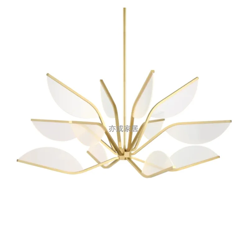 

Simple pure copper acrylic LED chandelier/soft decoration design/villa/model room/hotel chandelier