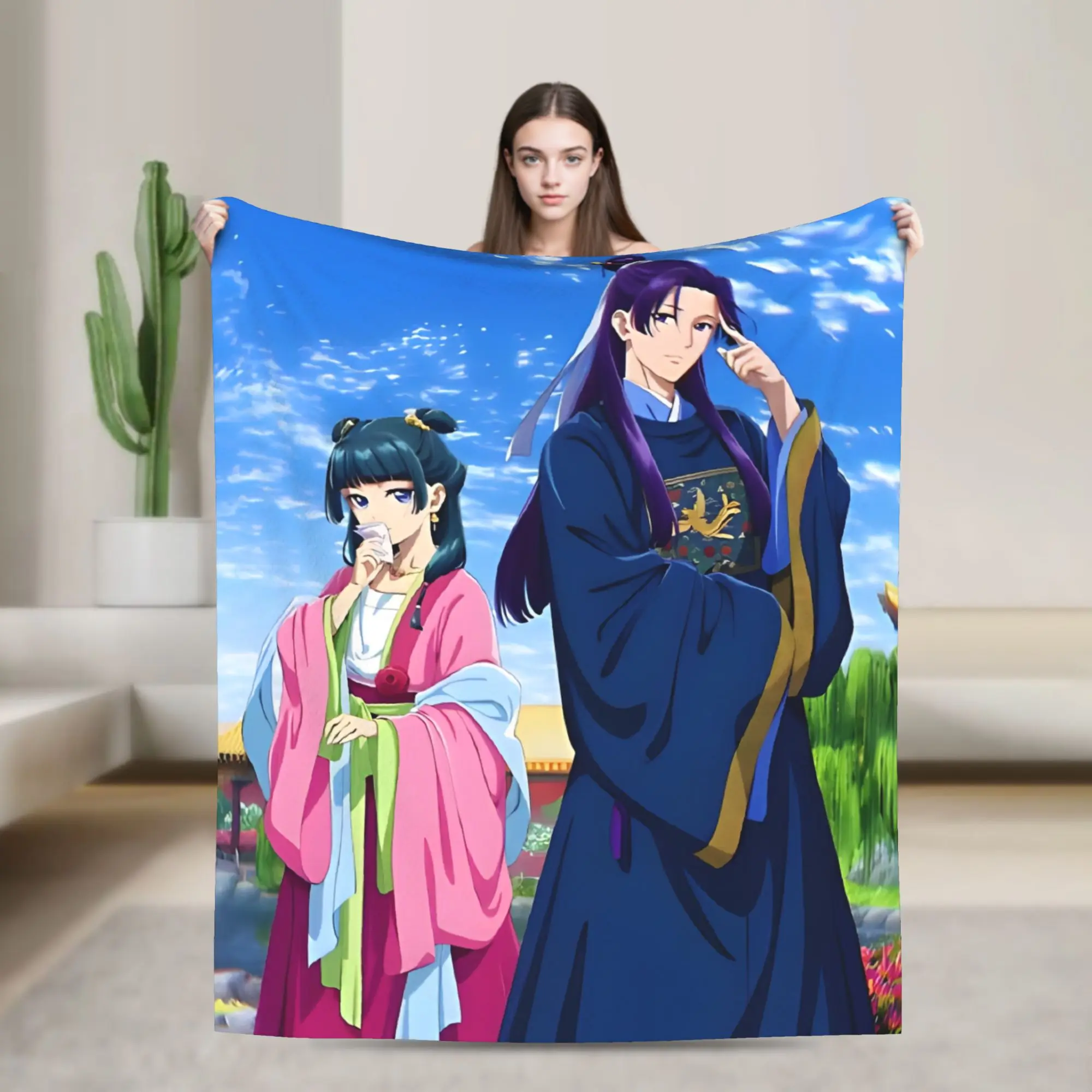 Kusuriya no Hitorigoto Maomao Anime Blanket Cover Flannel Throw Blankets Home Couch Decoration Soft Warm Bedsprea,