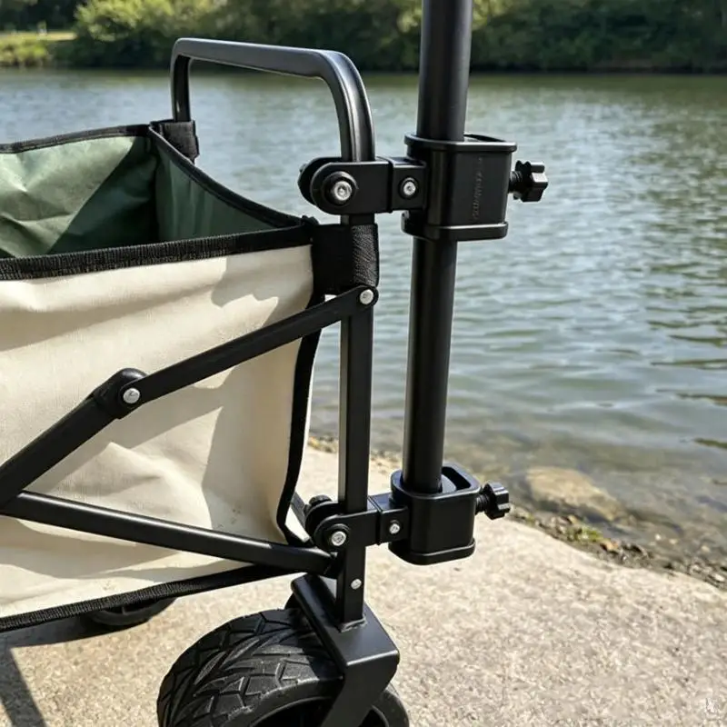 2Pcs Picnic Wagon Umbrella Clamp Portable Adjustable Pole Fixing Bracket Kit for Outdoor Use