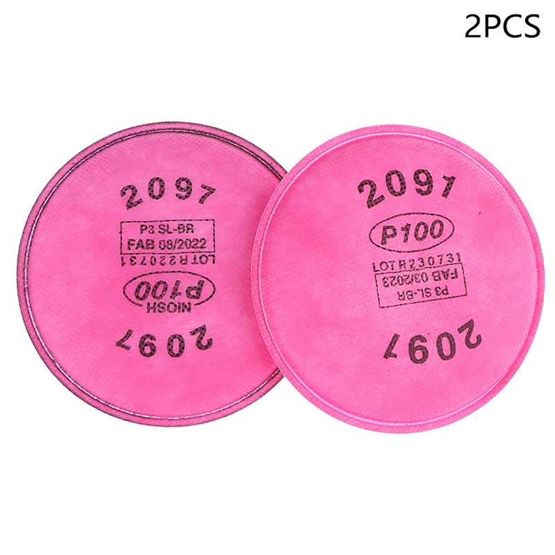 

2Pcs Lots of Painting Spray Industry 2091/2097 Particulate filter P100 for 3m 6800 7502 6200 Series Respirator Dust Mask