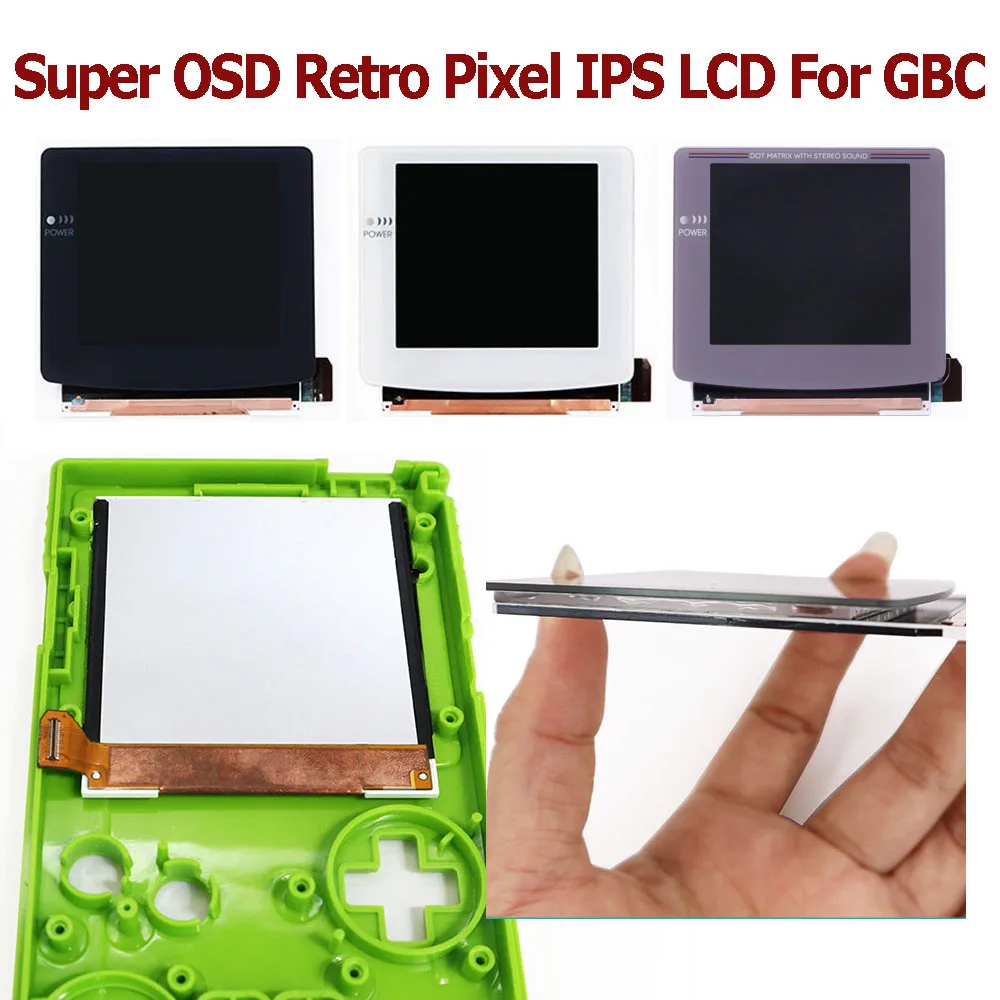 Écran LCD IPS laminé HISPEEDIDO Q5 2.0 avec rétroéclairage, mod rétro pixel pour Game Boy Color GBC