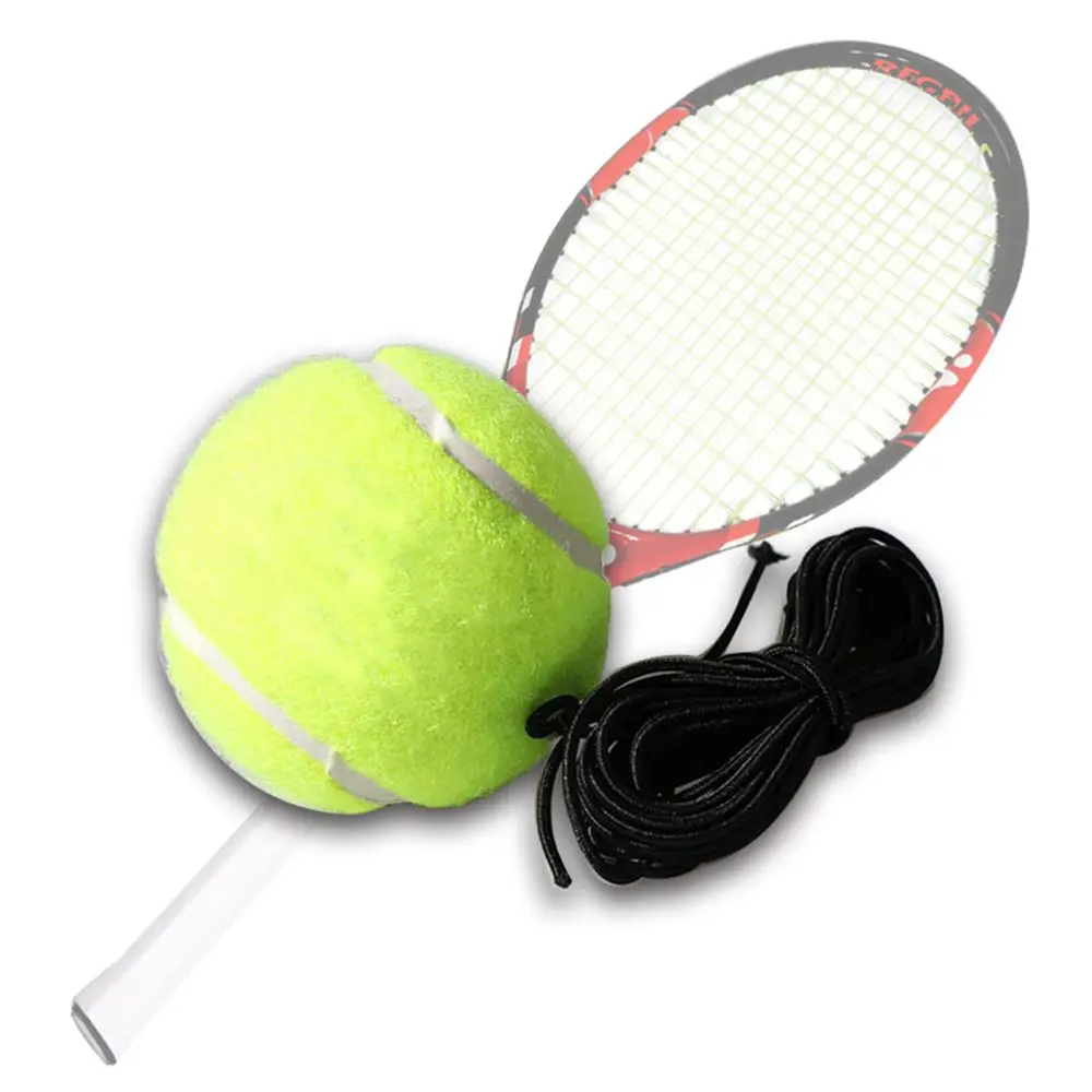 Balle d'entraînement de tennis à rebond avec corde élastique pour entraînement intérieur à domicile