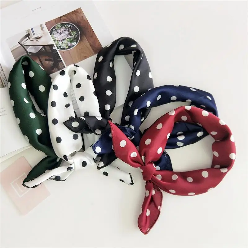 Luxuriöser quadratischer Schal für Damen, Schal mit Seidengefühl, Satin-Hijab, modische Wickel, Haarbänder, Band, Stirnband, Taschenzubehör 〔CC55〕