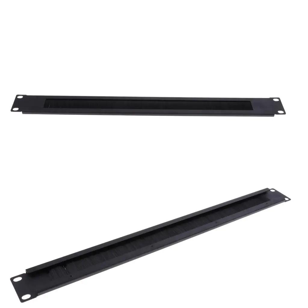 Aluminum Cable Management Brush Panel Under Desk Rack Mount Cable Comb for Server Cabinet Installation