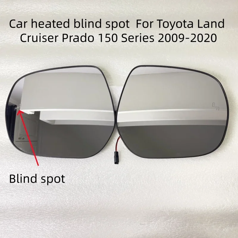 Car heated blind spot convex mirror glass for Toyota Land Cruiser Prado 150 Series 2009 10 11 12 13 14 15 16 17 18 19 20