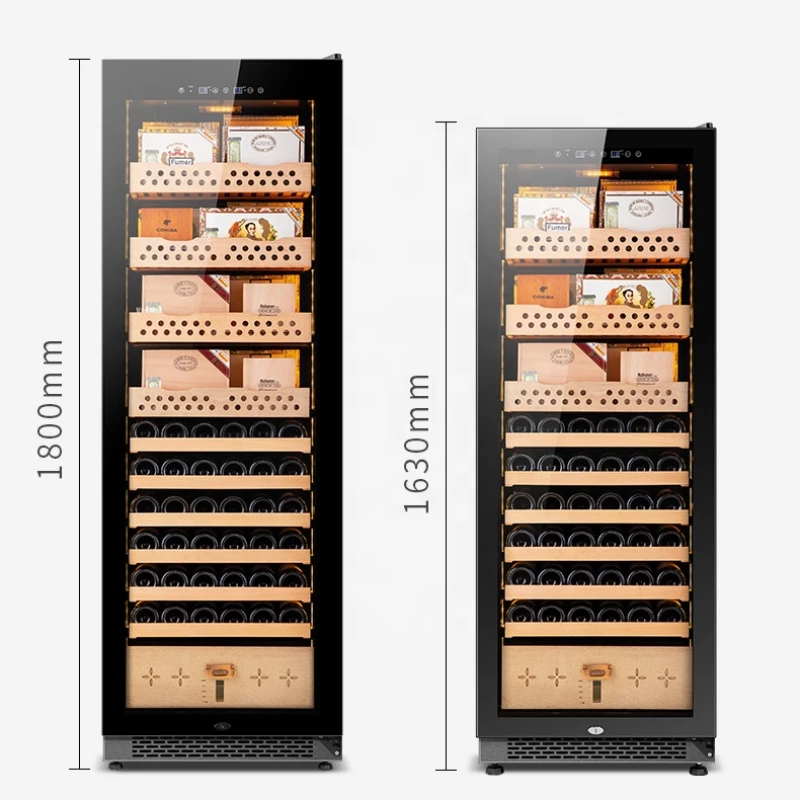 

420L wooden shelves wine chiller wine cellar commercial refrigerator wine cooler for sale