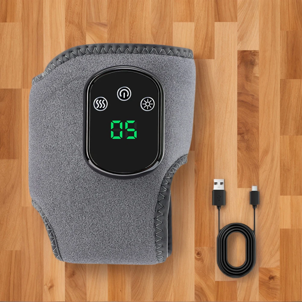 3-in-1 Rechargeable Ankle & Foot Massager 3 Vibration Mode Vibration Heated Feet Wrap 5 Heat Leave for Pain Relief &