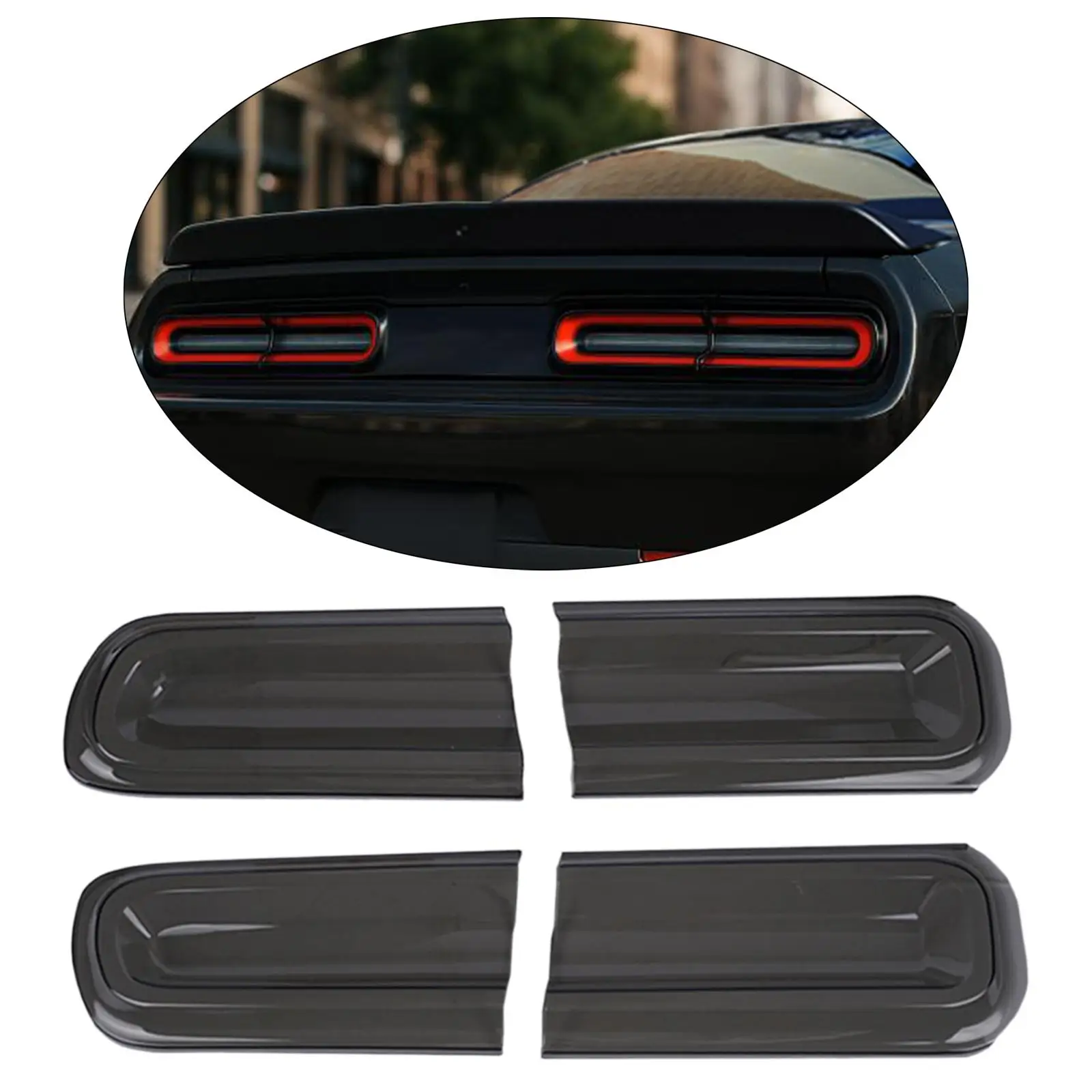 

2 Pieces Rear Light Covers Multiuse Automobiles DIY Modified Practical Easy Installation Fittings LED Taillight Protection Cover
