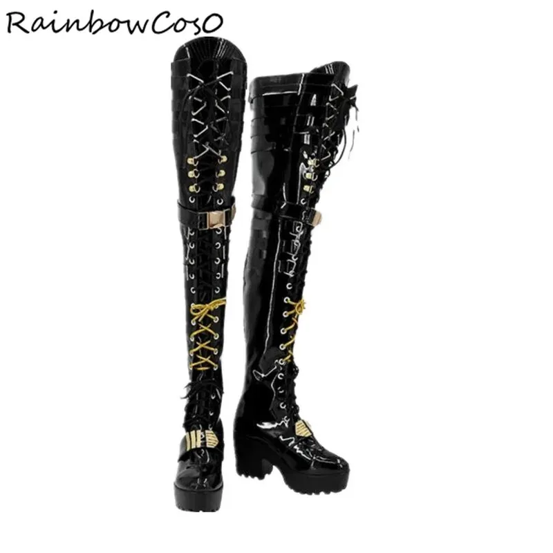 الجنية فارس لانسلوت تريستان مصير/الطلب الكبير FGO تأثيري أحذية الأحذية لعبة أنيمي حفلة الهالوين عيد الميلاد RainbowCos0 W3817 #2